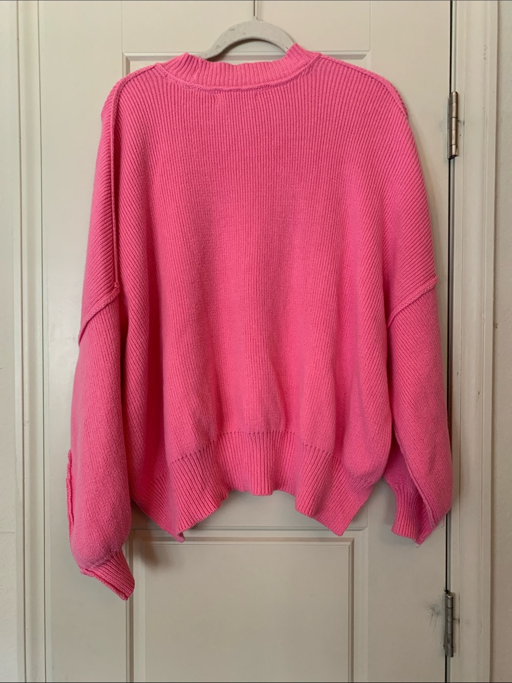 Oversized Bubblegum Pink Crewneck Sweater - Picture 3 of 3